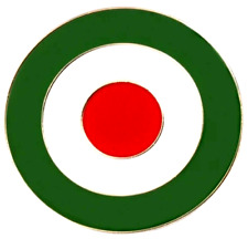 Mod Target Badge Enamel Ska 2 The Two Tone Pin Who Jam Green Red roundel picture
