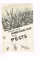 Vintage 1960s Farm Brochure India New Delhi Protect Hybrid Bajra Crop from Pests picture