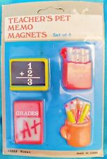 4 - TEACHER'S MAGNETS pet memo Education New In Original Package NOS picture