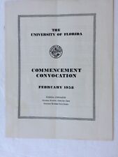 University of Florida Commencement Convocation February 1958 Program PA1 picture
