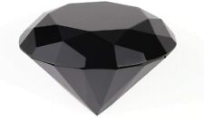 Round Crystal Diamond Paperweight Decor Black (2.25'' / 60 mm) picture