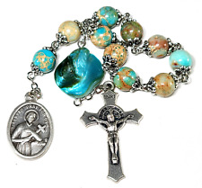St Gerard One Decade Catholic Pocket Rosary Tenner Patron of Childbirth picture