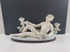 Lladro 5226 Male Candle Holder Porcelain Greek Venetian Style Retired Rare Large picture