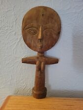 Vintage West African Fertility Doll Hand Carved Wood Statue 14