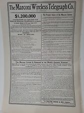 1902 Marconi Wireless Telegraph Co. Print Advertising Radio Stock Colliers picture