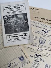 1928 Greater Utica NY Poultry Show Farm Advertising Book Entry Forms picture