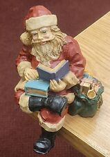 Vintage Reading Santa Shelf Sitter Hand Painted Hard Heavy Material Christmas picture