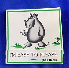 I’M EASY TO PLEASE … (See Back) Matchbook picture