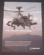 2014 Boeing Aircraft Print Ad - AH-64E Apache - Military Combat Helicopter picture