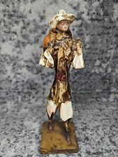 Vintage Mexican Paper Mache Statue Man With Vases Clay Pot Folk Art Native Art picture