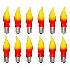 Pallerina Christmas Flame Shape Light Bulbs, Red Yellow Christmas Light Bulbs... picture