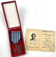 CONCENTRATION CAMP AUSCHWITZ INMATE SURVIVOR MEDAL IN CASE + PHOTO ID holocaust picture