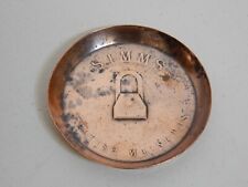 Vintage JS&S Solid Copper Simms British Magnetos Advertising Pin Tray Dish  picture