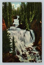 Yellowstone National Park WY-Wyoming, Kepler Cascades Vintage Linen Postcard picture