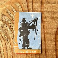 Old matchbox label Japan musician Japanese Antique artwork stamp picture A22 picture