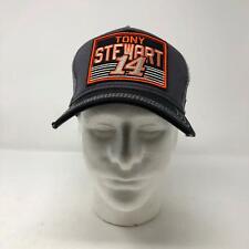 New Era Nascar Tony Stewart 14 Black Mesh Trucker Snapback Hat Racing Smoke Cup picture