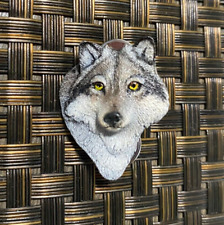 VINTAGE GG HARRIS WOLF HEAD FINE PEWTER COLLECTIBLE PIN RARE picture