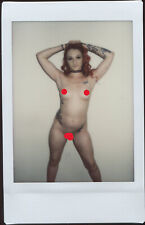 FOUND PHOTO Modern Fujifilm Instax Mini Nude Risque Model Tattoos Snapshot picture