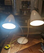 Vintage Underwriters Laboratory Inc 20in Metal Lamps White Two-headed Flexible  picture