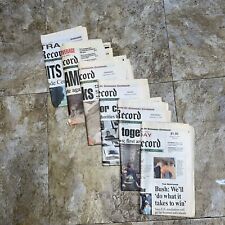 newspapers the record from September 11 to September 16, 2001.  attack picture