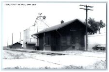 c1969 CB&P Depot MC Paul Iowa Railroad Train Depot Station RPPC Photo Postcard picture