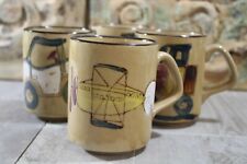 Nos-4 Vintage Enesco Hand Painted Coffee Mug Cup Cars Train airplane picture