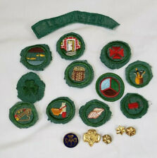 Lot Vintage Girl Scout Pins & Patches Merit Badges 17 Pieces picture