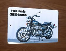 1981 Honda CB750 Custom Motorcycle Motor Bike Photo 8x12 Metal Wall Sign picture
