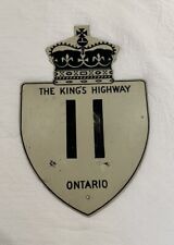 Vintage Original Authentic The King`s Highway 11 Ontario Route Marker Road Sign picture