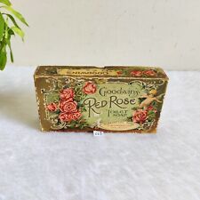 Vintage Goodwin's Red Rose Toilet Soap Advertising Cardboard Box England CB9 picture