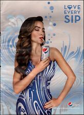 2013 Print ad Diet pepsi Sexy Actress Model Sofia Vergara Blue splash type dress picture
