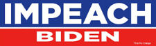4 pack Impeach Biden Bumper Sticker No Joe Time For Change Decal Made in the USA picture