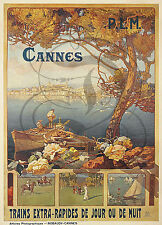 REPRO POSTER CANES EXTRA FAST TRAINS DAY OR NIGHT BFK BANKS 310GRS picture