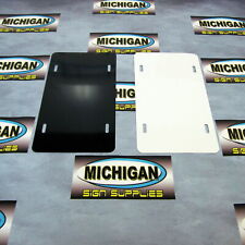 Two-Sided Gloss Black/White or White/White  .024 Aluminum License Plate Blanks picture
