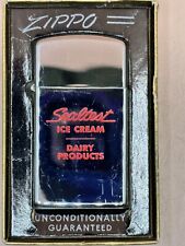 Vintage 1966 Sealtest Ice Cream Dairy High Polish Chrome Slim Zippo Lighter picture