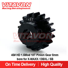 VITAVON CNC 45# HD 1.5Mod 18/19/20/21/25/30T/33T Pinion Gear 8mm Bore For X-MAXX picture