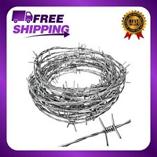 Real Barbed Wire 25ft 18 Gauge - Great for Crafts Fences and Critter Deterrent picture