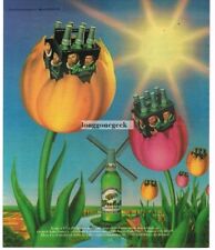 1983 GROLSCH Beer Tulips Windmill art Vintage Print Ad Man Cave picture