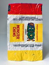 Vintage 1984 MONSTER CHEWS Chewy Candy JIMMY Wax Wrapper STRAWBERRY picture