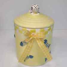 Cat Cermaic Cookie Jar Collectible Alco Industries FNC Cranbury NJ Yellow picture