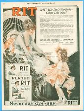 1919 Sunbeam Chemical Co Ad RIT Clothing Dye Vintage Henry E Vallely Illustrated picture