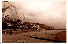 RPPC East Promenade & Cliff Dover UK Vintage Real Photo Postcard picture