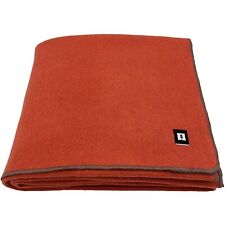 EKTOS 100% Wool Blanket Orange Warm& Heavy 5 lbs Large Washable 66x90 NEW picture