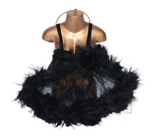 Fredericks of Hollywood Ornament Marabou Babydoll  Black Hanging Christmas picture