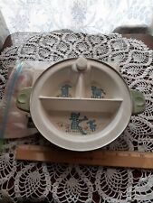 Excello warming baby dish With Baby Ephemera From 1950s picture
