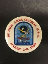 1989 National Jamboree Du Page Area Council Pin Back Button, 2