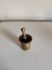 Vintage Solid Brass Apothecary Small Mini Mortar & Pestle Herbs Medicine picture