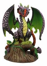 Ebros Colorful Fairy Garden Fruits And Berries Green Blackberry Dragon Statue picture