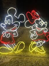 Disney Retro Mickey & Minnie LED Yard Sign Vintage Design LightGlo Lawn Neon picture