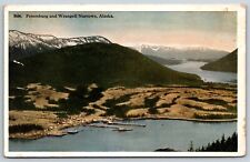 Postcard Petersburg & Wrangell Narrows Alaska, Aerial View Unposted picture